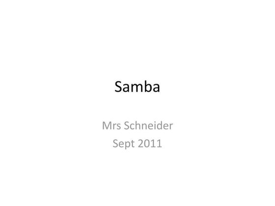 Introduction to samba 