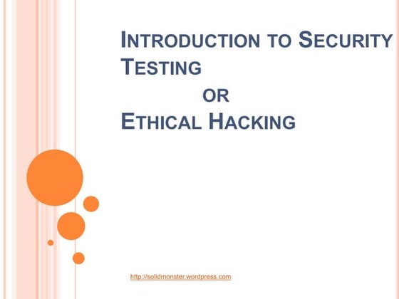 Introduction to security testing