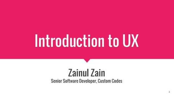 Introduction to UX for Mesiniaga Academy