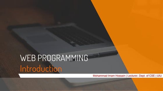 Web 1 | Introduction to Web Programming