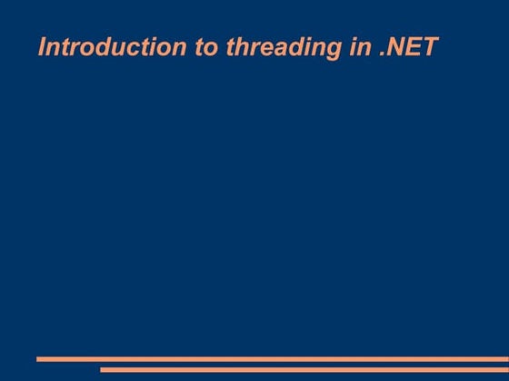 Introto netthreads-090906214344-phpapp01