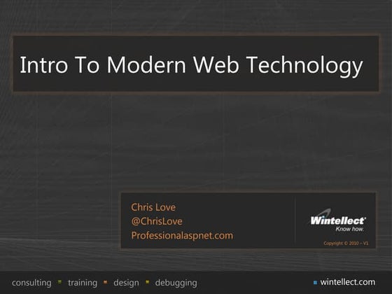 Intro to modern web technology