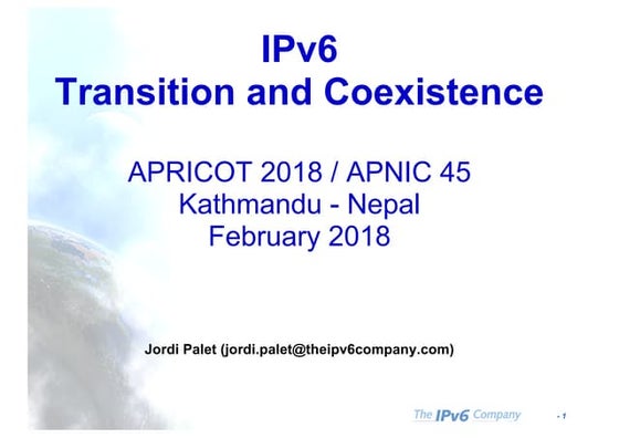 IPv6 Transition & Deployment, including IPv6-only in cellular and broadband