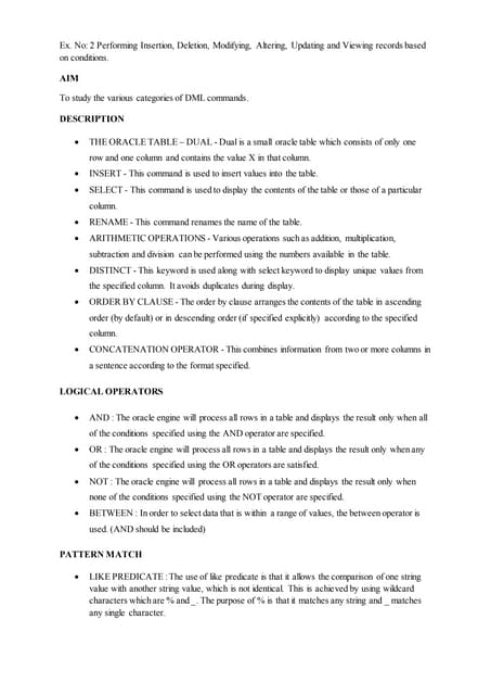 It6312 dbms lab-ex2