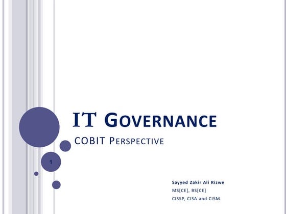 IT Governance - COBIT Perspective
