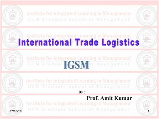 Itl lecture-22 (logistics information system)