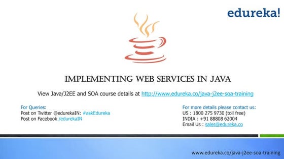 Implementing Web Services In Java