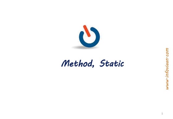 Java Method, Static Block