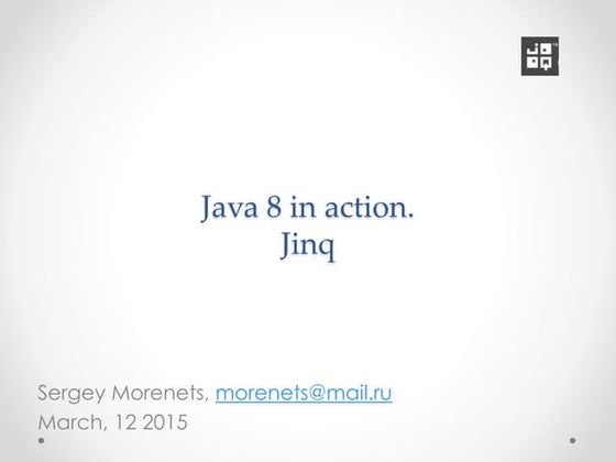 Java 8 in action.Jinq