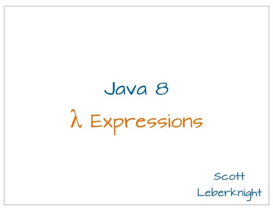 Java 8 Lambda Expressions