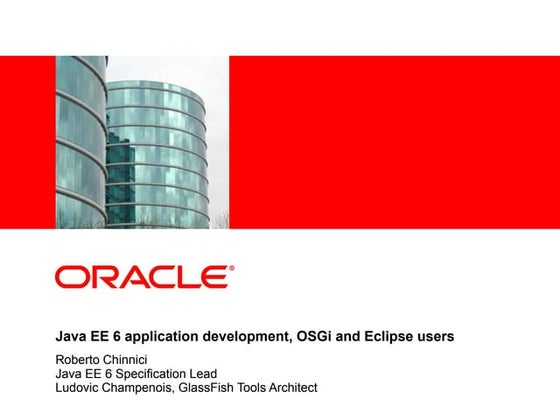 Java EE 6, Eclipse @ EclipseCon