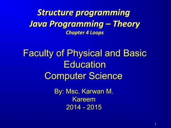 Java Programming: Loops