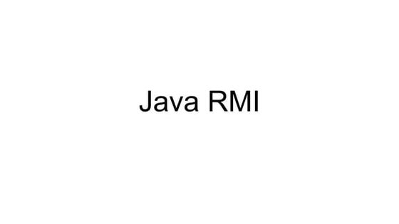 Java RMI