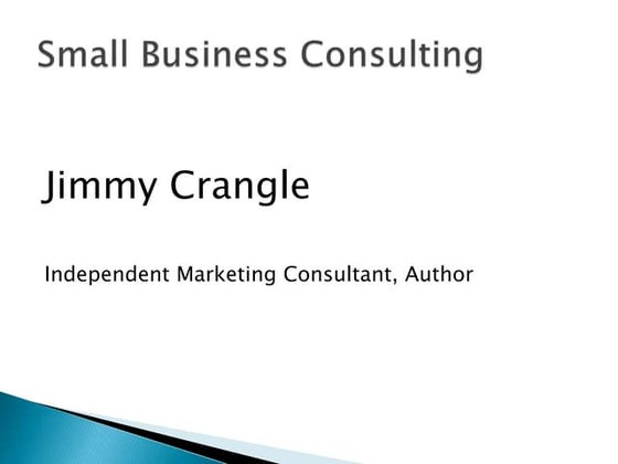 Jimmy Crangle Franchise - Steps to Becoming a Small Business Consultant
