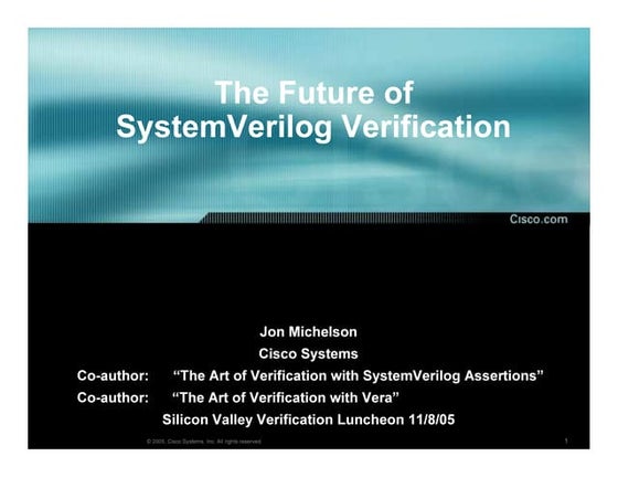 Jm future of system verilog verification