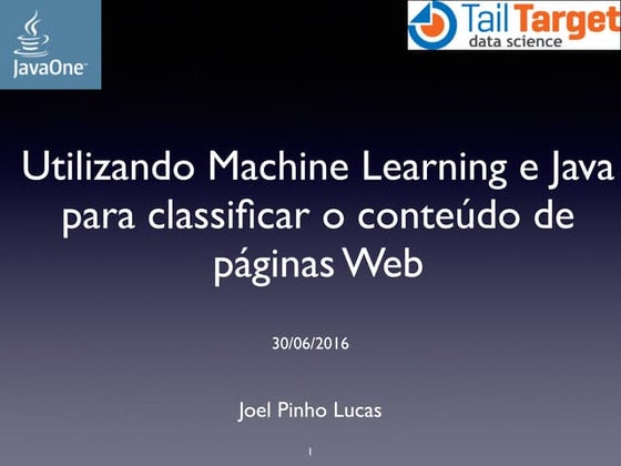 Utilizando Machine Learning e Java para classificar o conteúdo de páginas Web