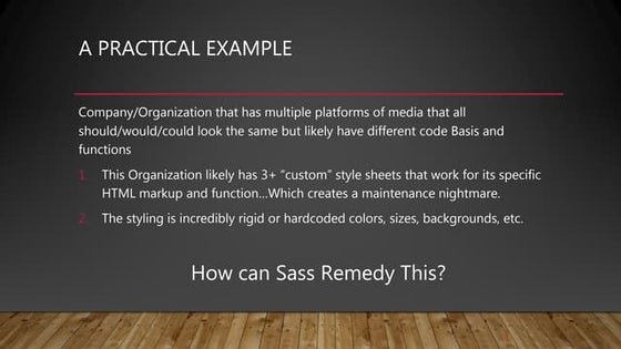 Joes sass presentation