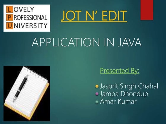 Jot n' edit