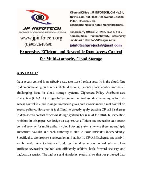 JPJ1407   Expressive, Efficient, and Revocable Data Access Control for Multi-...