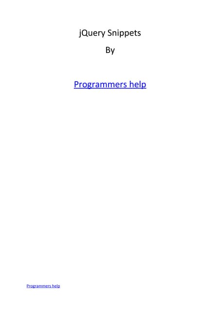 Jquery examples