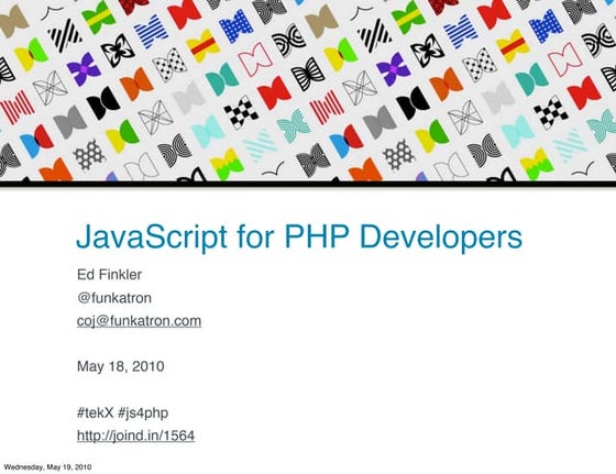 JavaScript for PHP Developers