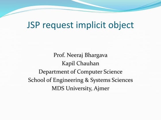 Jsp request implicit object