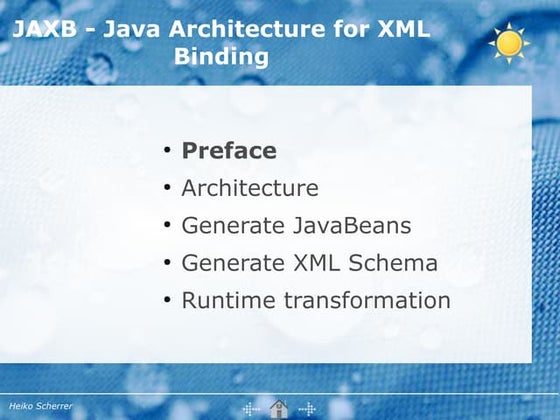 JSR-222 Java Architecture for XML Binding