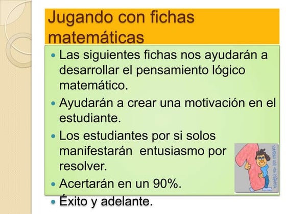 Jugando con fichas matemáticas