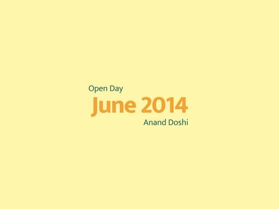 ERPNext / Frappe Open Day June 2014