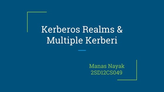 Kerberos realms & multiple kerberi