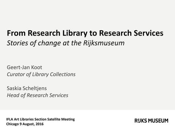 From Research Library to Research Services