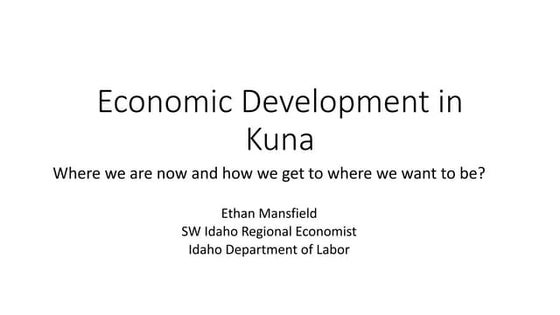 Economic Development in Kuna, Idaho