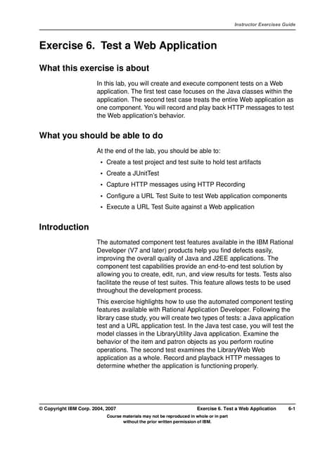 Lab 7b) test a web application