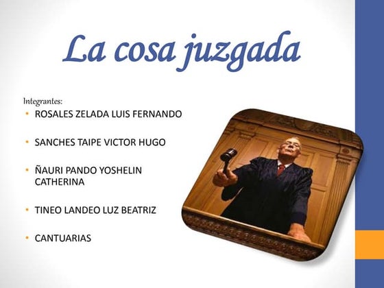 La cosa juzgada