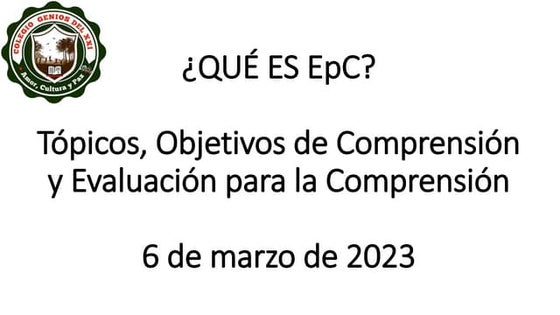 La EpC y redacción de objetivos de comprensión.pptx