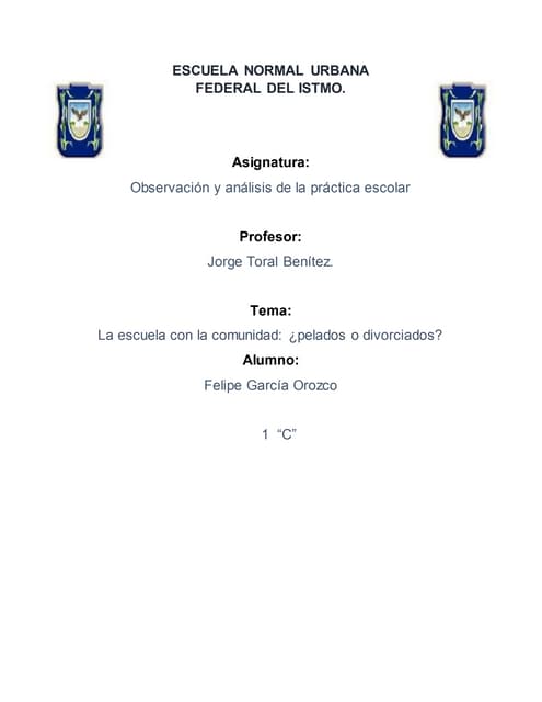 La escuela con la comunidad