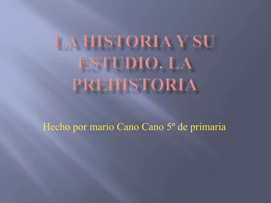 La historia y su estudio
