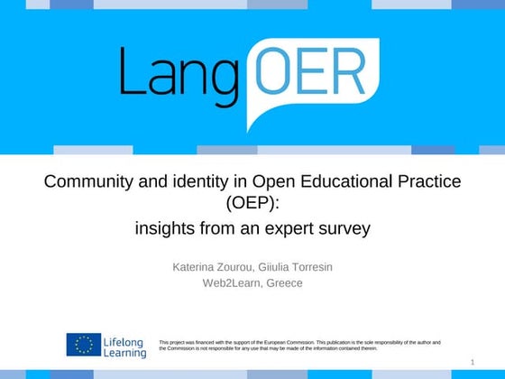 Community and identity in Open Educational Practice (OEP): insights from an e...