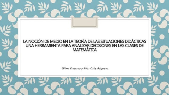 La noción del medio