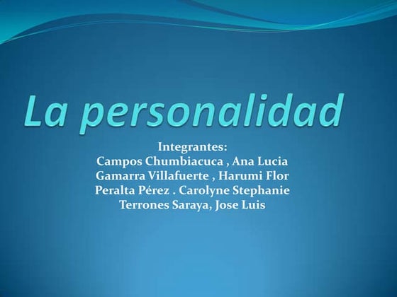 La personalidad