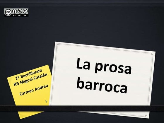 La prosa del barroco 2019 2020