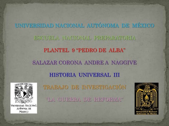 La Guerra de Reforma