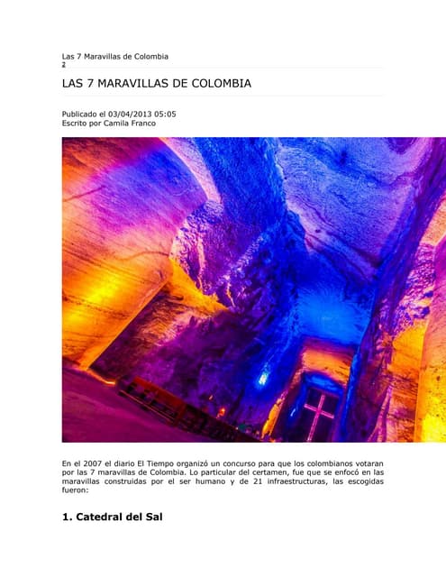  Maravillas de colombia