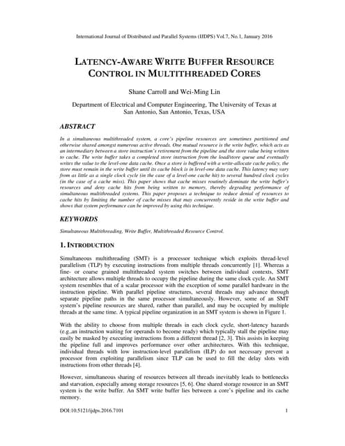 Latency aware write buffer resource