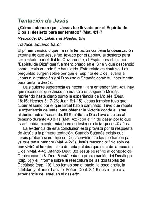 La tentación de jesús