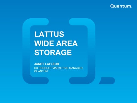 Introducing Lattus Object Storage