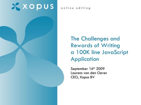 Laurens Van Den Oever Xopus Presentation