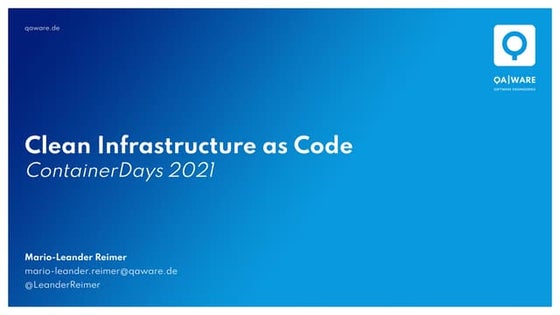 Clean Infrastructure as Code