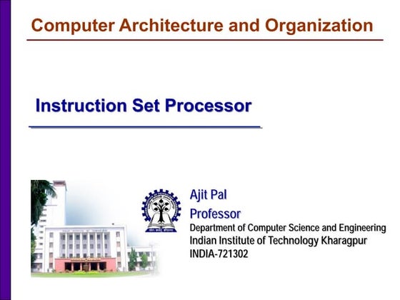 Lec 12-15 mips instruction set processor