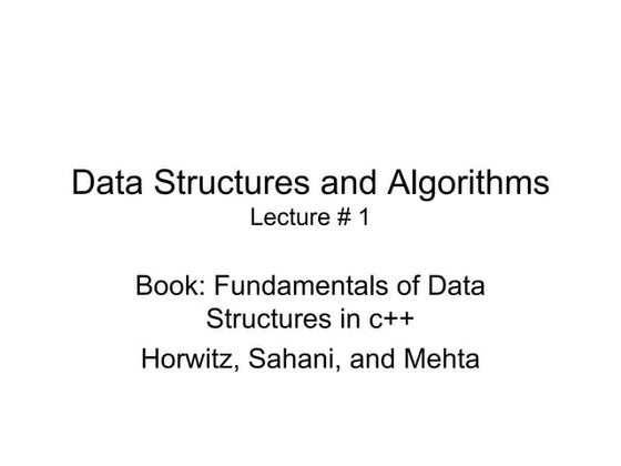 Lec 1 Ds